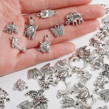 10-30 stücke Vintage Tier Schmetterling Elefant Fisch Charms Anhänger für Schmuck Machen DIY Ohrring Halskette Handgemachten Schmuck, Der