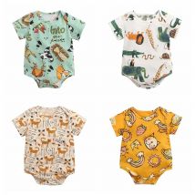 Sanlutoz Baby Jungen Mädchen Bodys Sommer Baumwolle Kleinkind Kleidung Cartoon Unisex Kurzarm