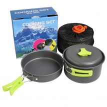 2-3 Personen Outdoor Kochgeschirr Set DS200 Camping Kochtopf Pfanne Schüssel Set