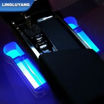 Für Volvo xc60 xc90 s90 v90 s60 v60 xc40 auto sitz lagerung box multifunktionale atmosphäre licht box auto zubehör