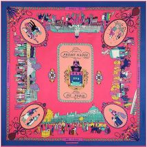 Neue Ankunft Marke Schal 100% Twill Seide Schal Arbeiten in Paris 130 cm Platz Schals Drucken Kopftuch Bandana Frau stirnband Hijab