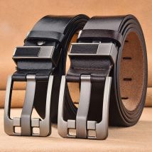 Big Large Plus Size 140 150 160 170cm Vintage Pin Buckle Men Belt High Quality Cow Genuine Leather Luxury Strap Male Belts Jeans