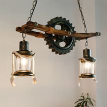 Vintage Licht Design Vintage Kronleuchter Retro Cafe Bar Restaurant Holz Loft Pendel leuchte Ausrüstung industrielle hängende Glas Licht