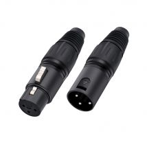 1pc Zinc Alloy Shell 3Pin XLR Male/Female Microphone Cable Connector Adapter Terminal DIY Solder Type Audio Socket Signal Plug