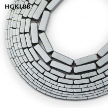 HGKLBB Natural Stone Black Hematite cuboid spacer 4/6/9/13mm Loose beads For Jewelry making bracelets necklace DIY accessories