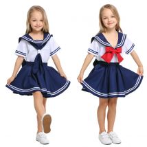 Kinder Sailor Navy Kostüm Kinder Jungen Mädchen Japanische Schuluniform Kind Karneval Phantasie Kleid Anzug Cosplay Leistung Rock
