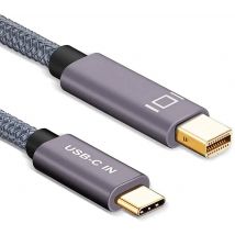 USB C zu Mini DisplayPort Kabel, typ C zu Mini DP Adapter 4K 6,6 Ft/2m Kabel Thunderbolt 3 Kompatibel für MacBook Pro 2018 iPad