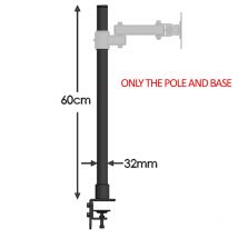 DL-T801L 10-27 "Stahl 60cm hohe einzel tv desktop stand lcd tisch halterung halter für 10"-27 "VESA100X100 75X75