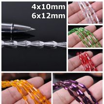 4mm 6mm Teardrop Facettierte Bicone Kristall Glas Lose Perlen für Schmuck, Die DIY Handwerk