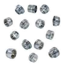 Silber 1/2"/M16/M17/M18/M19/M20/M22/M24/M28/M32 Gewinde Anschluss Messing Adapter für Wasserhahn Kupfer Armaturen