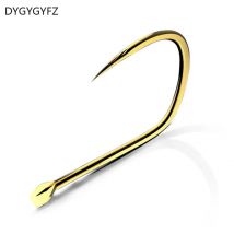 DYGYGYFZ 30 Pcs Horned Goldfisch Haken Ohne Widerhaken mit Blut Trog Haken Leichtathletik Taiwan Angeln Haken