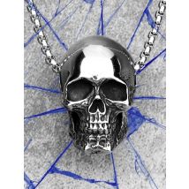 Gothic Reality Skull Stainless Steel Men Necklaces Pendants Chain Punk for Boyfriend Male Jewelry Creativity Gift Wholesale