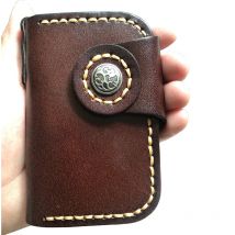 Hand Genäht Gemüse Gegerbtem Leder Schlüssel Halter Durable Japanischen Stil Haushälterin Key Fall