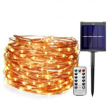 IR LED Outdoor Solar String Light IP65 con telecomando a 8 modalità per la luce solare del giardino della ghirlanda della festa di natale di nozze di festa