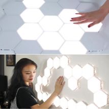 NUOVO 10pcs Quantum lampada ha condotto la lampada di illuminazione del sensore di tocco sensibile magnetico modulare creativo decorazione della parete lampara led notte ligh