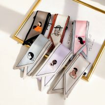 Korean-Stil Künstlerische Schlanke Schmale Schal Frauen Schal Kleine Halstuch Haar Band Arm Tasche Band