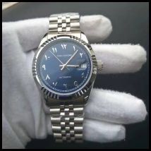 Rosa Cohome Stahl automatische arabische Ziffern Uhren solide Stahl Armband wasserdichte arabische Zahlen Armbanduhr islamische mechanische