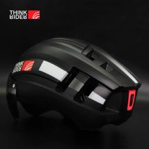 ThinkRider Road kask do roweru górskiego LED Light z magnetycznymi goglami i Taillight 58-62cm dla