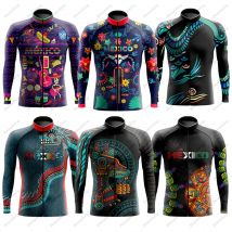 Maglia da ciclismo a maniche lunghe da uomo azteco messicano Maillot Ciclismo Hombre Attrezzatura da bici Abbigliamento ropa ciclismo hombre invierno