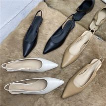 Neue Spitz Flache Schuhe Frühling 2021 Closed Toe Strap Flache Ferse frauen Sandalen