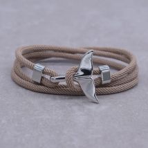 Anker Stil Schmuck Ozean Silber farbe Whale Tail Charme Armband 2-3 runden Einstellbare Seil Armbänder für Männer Frauen geschenke