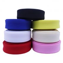 Polyester / Cotton 1" 25mm T/C Bias Binding Tape For Sewing Trimming  Single Fold Ribbon Solid Color DIY  25yards/Roll