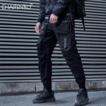 CHAIFENKO Schwarz Cargo Hosen Männer Hip Hop Streetwear Jogger Sweatpant Mode Harajuku Harem Hose Multi-Tasche Casual Herren Hosen
