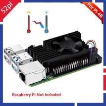 CNC-Lüfter mit einstellbarer Geschwindigkeit, PWM-Kühlkörper-Set, leiser Lüfter für Raspberry Pi 4B, ohne Pi-Board