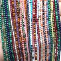 Natürliche Stein 2MM 3MM Runde Perlen Turmalin Amethysten Lapis lazuli Achate Jade Perlen Für Schmuck Machen Charme DIY zubehör