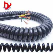 Il cavo a spirale con molla a filo 2 core -3-4-5-6-8-9-10-12 core 0,2 mm 0,3 mm 0,5 mm cavo di alimentazione bianco e nero può estendere il filo di trazione
