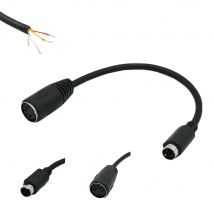 1pc 6 Pin Mini-DIN PS/2 Stecker Auf DIN MIDI 5 Pin Buchse Adapter Stecker Kabel für Tastatur 15cm