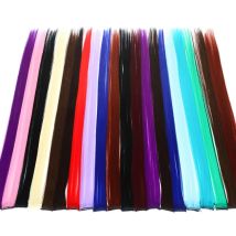 Alle lange, glatte Haarteile, Haarverlängerungen zum Anklipsen, Highlight-Regenbogen-Haarsträhne, rosa synthetische Haarsträhnen auf Clips