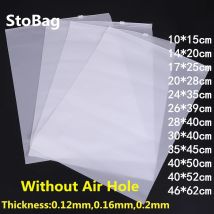StoBag 10 pezzi in plastica trasparente satinata, borsa da viaggio in tessuto, borsa impermeabile con cerniera, logo personalizzato portatile opaco (costo aggiuntivo)