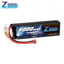 Zeee 3S 9000mAh Lipo Batteria 11.1V 100C Deans Connettore con Piastre Metalliche per RC Auto Camion Buggy Carro Armato RC Modelli Hobby Parti RC