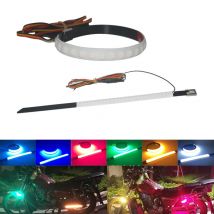 1 stücke Auto Decor Motor Lkw Motorrad Dekoration 25CM Flexible Blinkende Motorrad Gabel Blinker Anzeige Licht Streifen