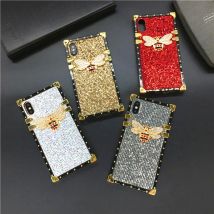 Luxus Glitter Pailletten 3D Bee Abdeckung für iphone 16 PRO 16E 15 PRO MAX 13 PRO Frau Telefon Fall für iphone 14 Plus 11 12 PRO 16 Plus