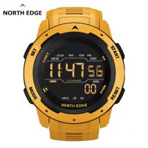 NORTH EDGE Männer Digitaluhr männer Sportuhren Dual Time Schrittzähler Wecker Wasserdicht 50M Digitaluhr Militäruhr