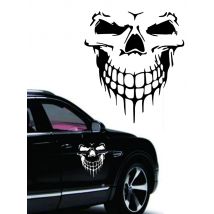 DSYCAR 1Pcs Large Size 59X53CM Skull Head Car Stickers and Decals Reflective Vinyl Car Styling Auto Engine Hood Door Window Car