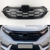 Schwarz Front Racing Grille Für Honda CRV 2017 2018 2019 Stoßstange Haube Oberen Unteren Mesh Chrom Grill Auto zubehör Auto styling