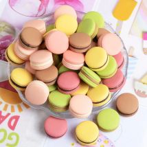 20Pcs Simulation Miniature Macaron Flat back Resin Cabochon Kawaii Food Play Fit Phone Decoration DIY Scrapbooking Craft 23*13mm