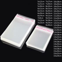 TETP 100 Uds 5 cables bolsa autoadhesiva transparente resellable impermeable regalo comida caramelo paquete OPP bolsa de plástico almacenamiento de celofán