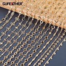 GUFEATHER,1m/lot,C164,diy chain,pass REACH,nickel free,18k gold plated,copper,charm,jewelry making finding,diy bracelet necklace