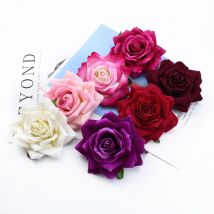 50/100 Pieces Artificial Flowers for Home Decoration Wedding Bridal Accessories Clearance Diy Gifts Boxes Scrapbook Bride Brooch
