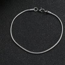 Heißer Verkauf Breite 2MM 316L Titan Stahl Schlangenkette Armband Modeschmuck Für Männer Frauen Edelstahl Link Armband