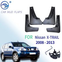 Per Nissan X-Trail T31 2008-2013 Xtrail Paraspruzzi Mud Flap Parafanghi Fender 2009 2010 2011 2012 set Modellato Paraspruzzi Auto