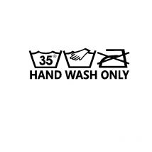 FUN Car STICKER "HAND WASH ONLY"  Reminder Label Fashion Vinyl Decals For Car Motorcycle Styling Body Stickers