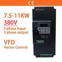 380 V 7,5 kW/11 kW 10 PS/15 PS VFD-Frequenzumrichter, wirtschaftlicher Konverter, Variatorantrieb, 3