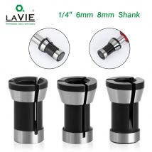 LAVIE 1pc 3PCS Set Pinze 6.35mm 8mm 6mm Pinza Mandrino Incisione Guarnizioni Macchina Router Elettrico Fresa Accessori