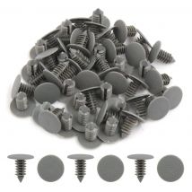 Uxcell 50 Pcs Grau Kunststoff Tür Fender Bumper Push Nieten Clip 9mm für Auto Auto