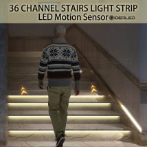 Treppen Led Licht Streifen Motion Sensor Dimmen Licht Drahtlose Indoor Motion 24V Flexible LED Streifen Schritt Treppe Lampe für zimmer